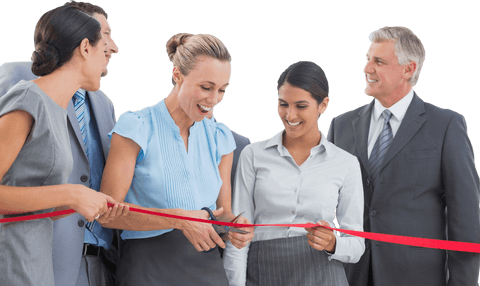 transparent business community celebrating grand opening - Download Free Stock Videos Pikwizard.com