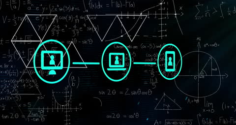 Digital Connections and Data Processing Animation