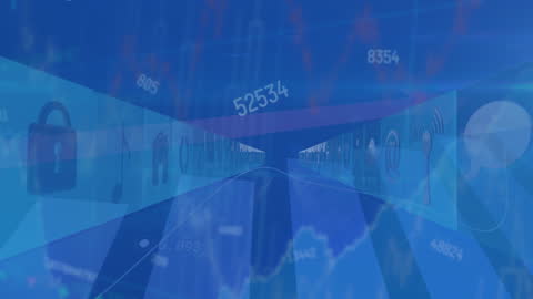 Futuristic Financial Data Processing Concept