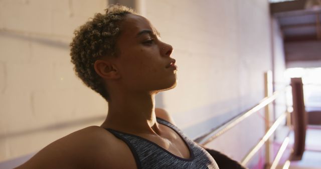 Focused Woman Resting After Intense Workout - Download Free Stock Images Pikwizard.com