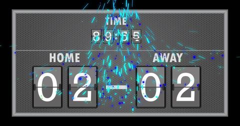 Confetti Celebrating Draw on Digital Scoreboard - Download Free Stock Images Pikwizard.com