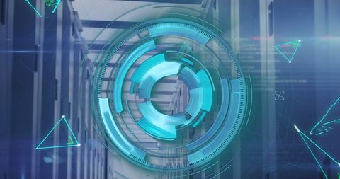 Futuristic Technology Interface in Data Center Environment - Download Free Stock Images Pikwizard.com
