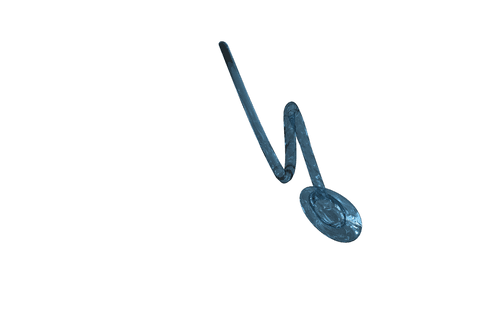 Blue abstract geometric shape on transparent background high resolution