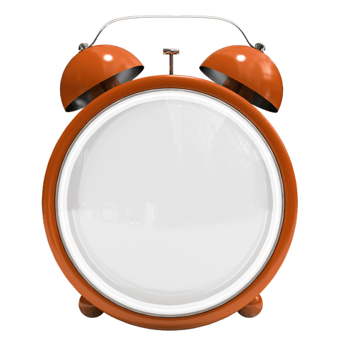 transparent orange alarm clock frame on white background - Download Free Stock Videos Pikwizard.com