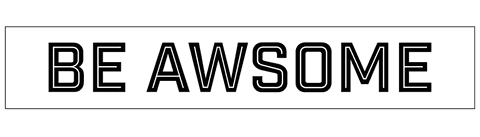 Bold noteworthy text inscription on transparent background