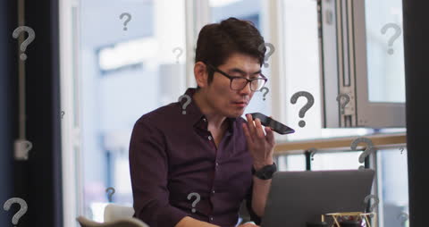 Confused Businessman Searching Answers During Call