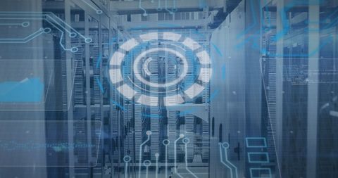 Digital Interface Concept with Server Data Processing - Download Free Stock Images Pikwizard.com