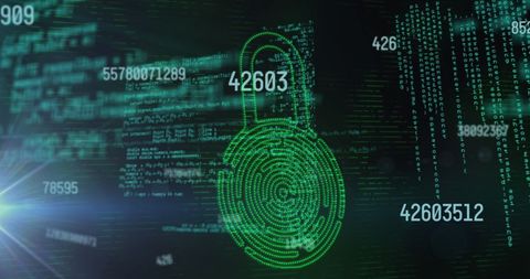 Digital Security and Encryption Concept with Coding Background - Download Free Stock Images Pikwizard.com