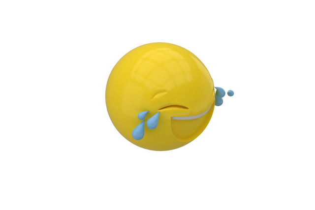 Three-dimensional Transparent Laughing Emoji with Tears - Download Free Stock Videos Pikwizard.com