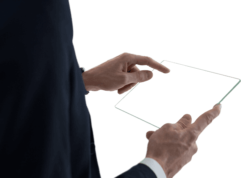 Businessperson Hand Using Transparent Digital Tablet - Download Free Stock Videos Pikwizard.com