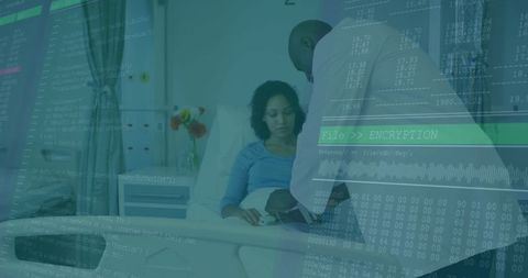 Maternity neonatal care with technical data overlay