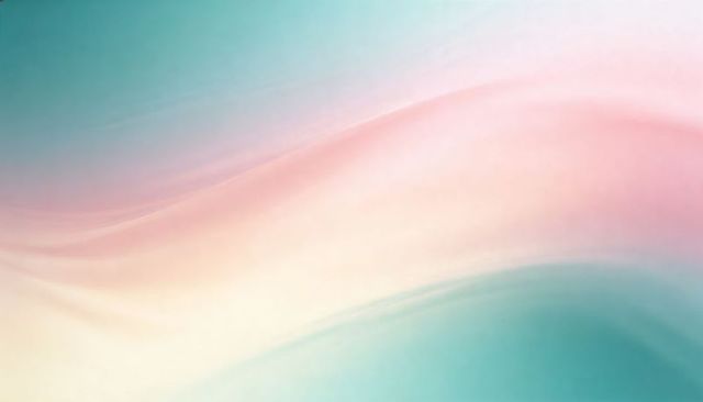 Flowing Pastel Gradient Wave in Soft Mint and Blush Tones for Calm Modern Background