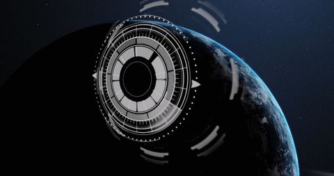 Digital Interface with Abstract Globe and Data Graphics - Download Free Stock Images Pikwizard.com