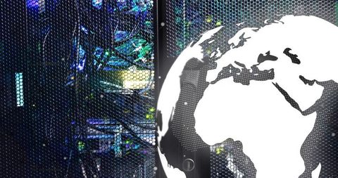 Global Connectivity Concept in Modern Data Center Visualization