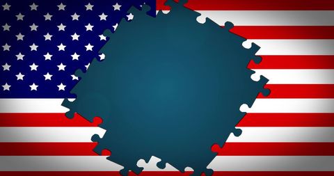 American Flag with Missing Puzzle Piece, Concept of Incomplete USA - Download Free Stock Images Pikwizard.com