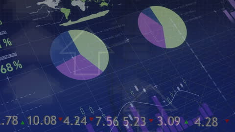 Financial Data Visualization with Charts and Graphs Overlay