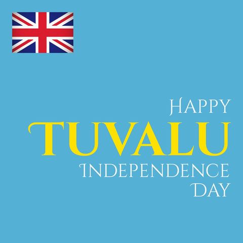 Tuvalu Independence Day Banner with Flag and Text - Download Free Stock Templates Pikwizard.com