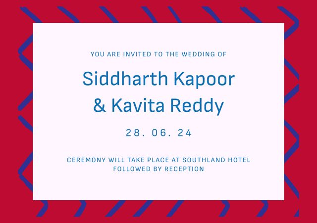 Modern Wedding Invitation Card With Geometric Design - Download Free Stock Videos Pikwizard.com
