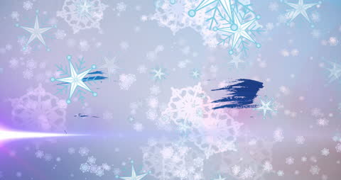 Digital Snowflakes and Stars Animation
