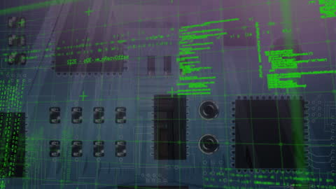 Digital Interface Animation Amid Data Streams