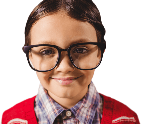 smiling schoolgirl with glasses on transparent background - Download Free Stock Videos Pikwizard.com
