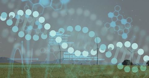 Renewable energy and dna technology fusion concept