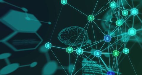 Futuristic AI Network with Brain and Data Symbolism - Download Free Stock Images Pikwizard.com