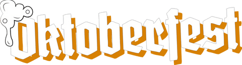 Vibrant oktoberfest text with foamy letter o on transparent background