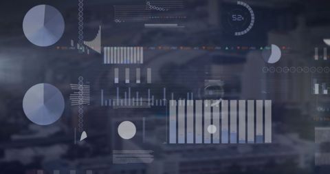 Futuristic Data Visualization Overlaying Urban Cityscape - Download Free Stock Images Pikwizard.com