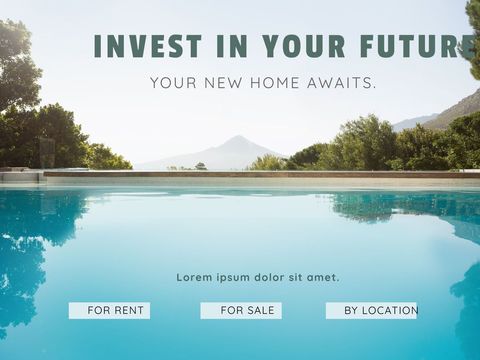 Tranquil Mountain Retreat Property Advertisement - Download Free Stock Templates Pikwizard.com