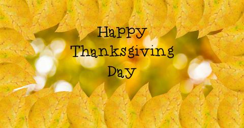 Autumn Leaves Frame with Happy Thanksgiving Day Text - Download Free Stock Images Pikwizard.com