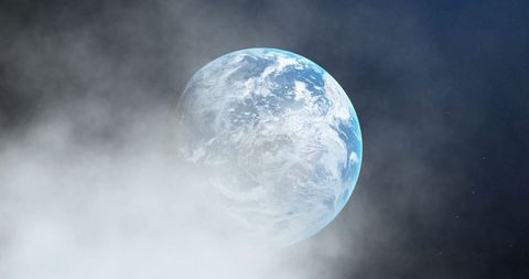 Earth Illustration with Swirling Clouds Highlights Climate Concerns - Download Free Stock Images Pikwizard.com