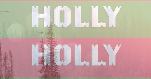 festive holly text on christmas themed background - Download Free Stock Images Pikwizard.com