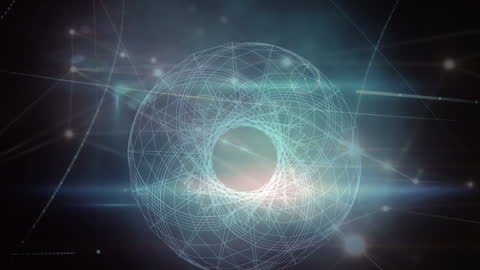 Abstract Digital Network with Geometric Sphere