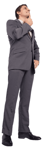 Transparent Businessman in Reflective Pose with Grey Suit - Download Free Stock Videos Pikwizard.com