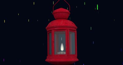 Red Lantern with Festive Colors on Black - Download Free Stock Images Pikwizard.com