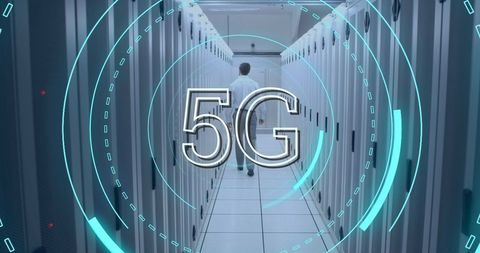 Futuristic 5G Technology Concept in Server Corridor - Download Free Stock Images Pikwizard.com