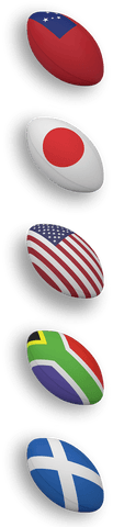 national rugby balls featuring global flags on transparent background - Download Free Stock Videos Pikwizard.com