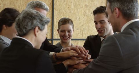 United Business Team Celebrating Success with Teamwork