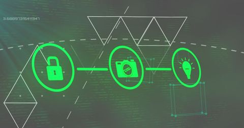 Digital Interface with Data Processing and Network Icons - Download Free Stock Images Pikwizard.com