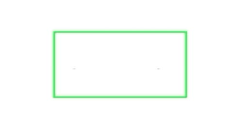 Green Frame Animation on White Background Minimalistic