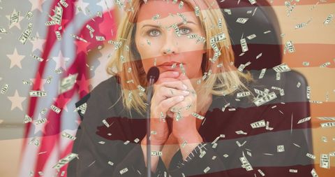 American Justice and Financial Crisis Concepts with Falling Cash - Download Free Stock Images Pikwizard.com