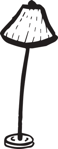 Hand Drawn Floor Lamp Illustration on Transparent Background - Download Free Stock Videos Pikwizard.com