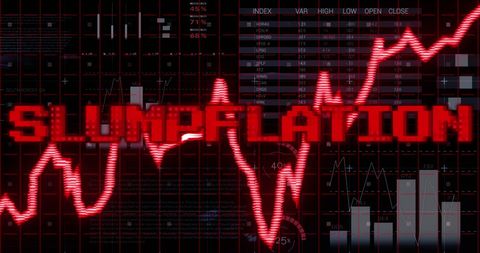 economic turmoil highlighted by slumpflation conceptual graph - Download Free Stock Images Pikwizard.com