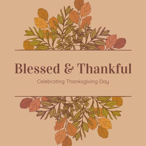 Thanksgiving Message with Autumn Leaves Theme - Download Free Stock Templates Pikwizard.com
