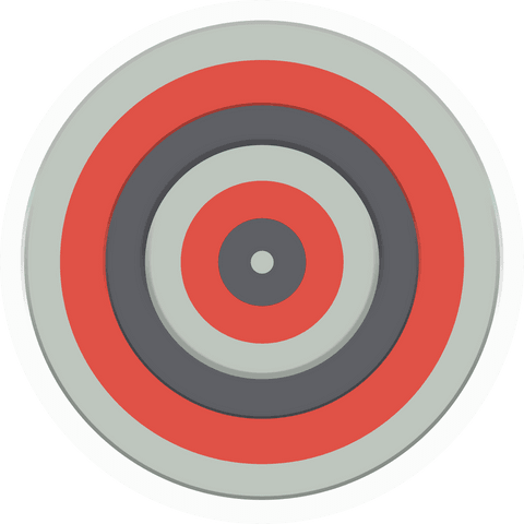 red and grey target on transparent background with copy space - Download Free Stock Videos Pikwizard.com