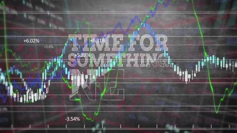 Digitally Generated Stock Market Data Visuals with Inspirational Text
