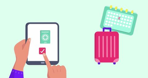 Digital Travel Planning with Tablet and Online Passport - Download Free Stock Images Pikwizard.com