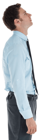 Transparent side profile businessman pondering opportunities