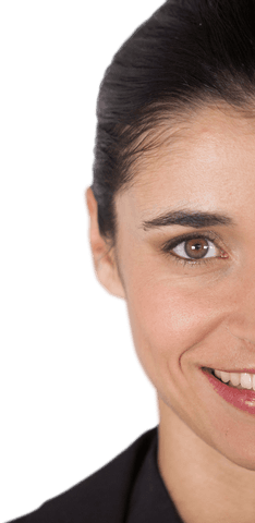 Transparent Background Smiling Woman Portrait